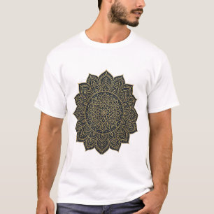 Gold and navy mandala T-Shirt