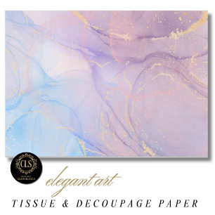 Gold and Pink Marble Watercolor  Tissue Paper
