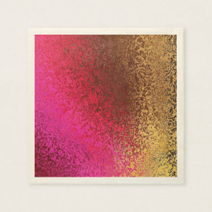 Gold and Pink Shimmer Napkin