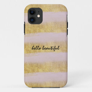 Gold and Pink Stripes Case-Mate iPhone Case