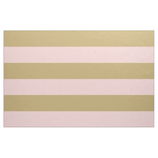 Gold and Pink Wide Stripes Large Scale Fabric