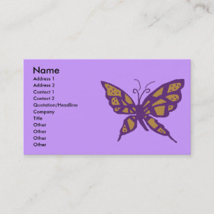 Gold and Purple butterfly  business cards