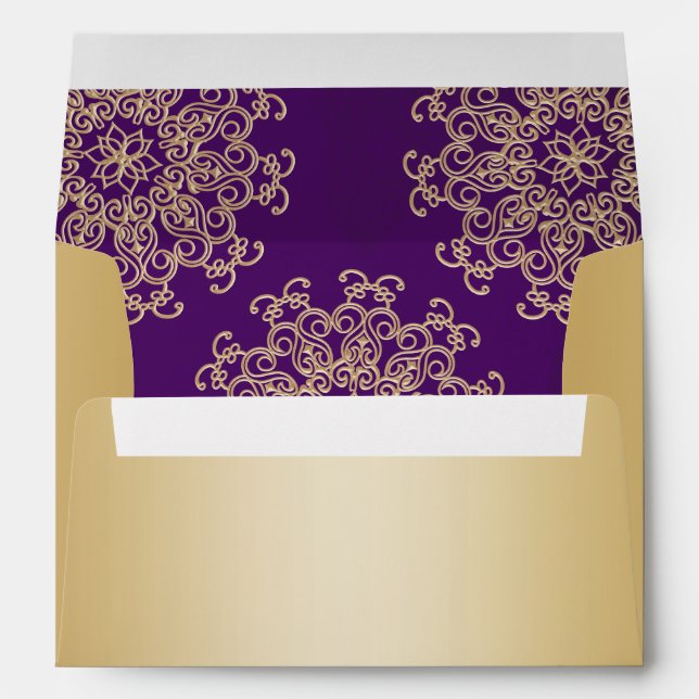 Gold and Purple Indian Style Envelopes (Back (Bottom))