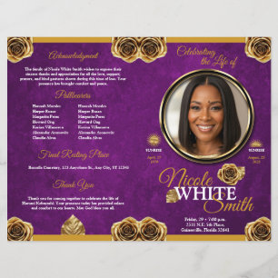 Gold and Purple Life Celebration Program