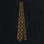Gold and red Art Deco pattern on black Tie<br><div class="desc">Gold and red Art Deco pattern over a black background.</div>