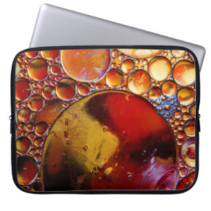 Gold and red dots laptop sleeve