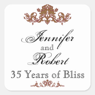 Gold and Red Filigree Vintage Scroll Envelope Seal