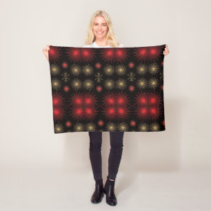 Gold and Red Fireworks Blanket