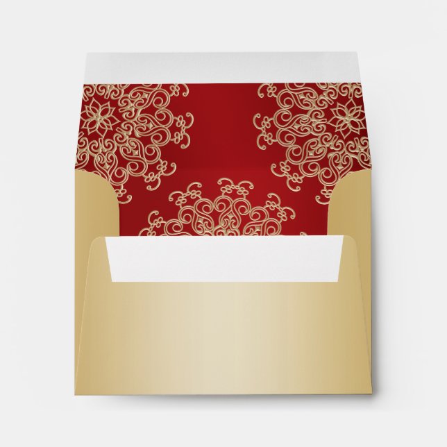 Gold and Red Indian Style Envelopes (Back (Bottom))
