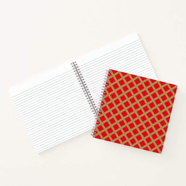 Gold and Red Lattice Notebook (Inside)