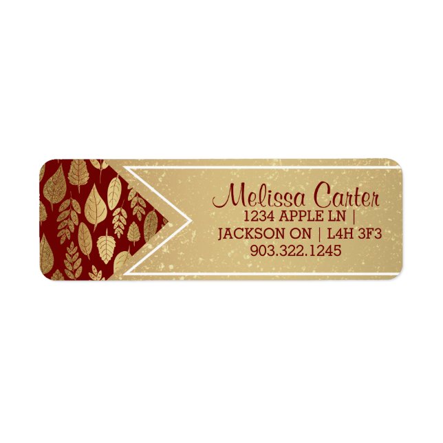 Gold and Red Leaf Pattern (Front)