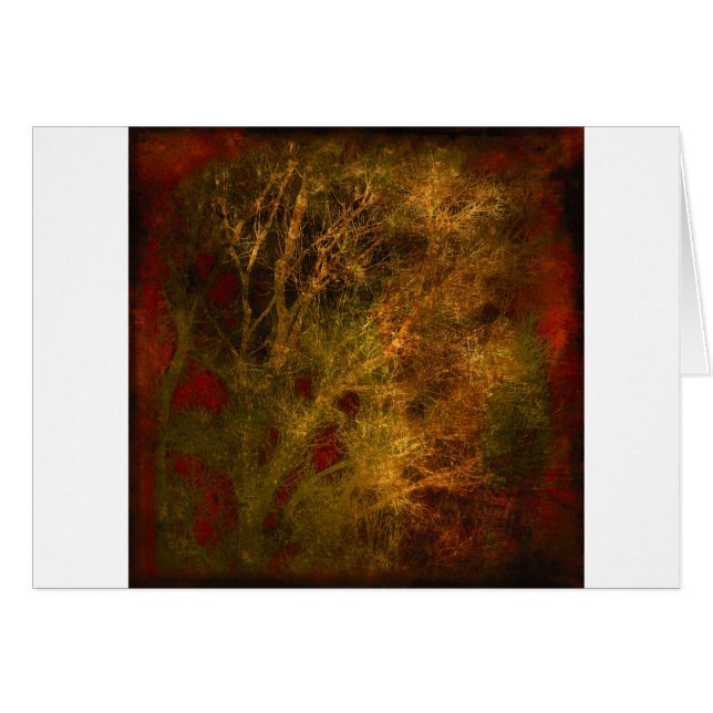 Gold and Red Tree Branches Abstract (Front Horizontal)