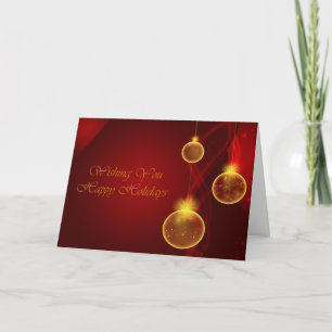 Gold and Red Xmas Holiday Card