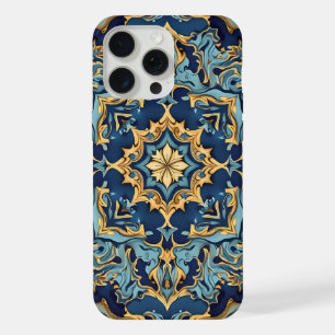 Gold and ruby engraving iPhone 15 pro max case