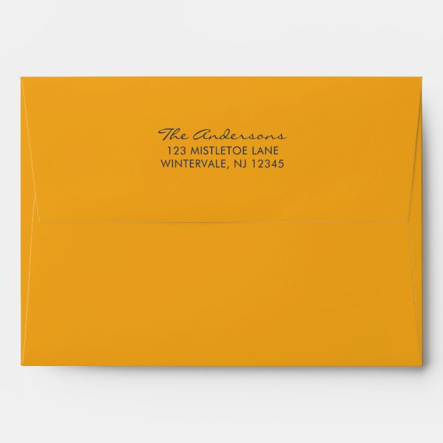 Gold and Sapphire Blue Envelopes with Address (Back (Top Flap))