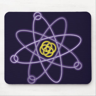 Gold and Silver Atomic Structure Science Mouse Pad
