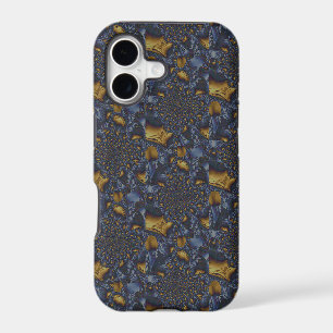 Gold and Silver Blue Molten Metal