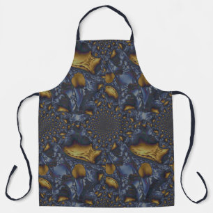 Gold and Silver Blue Molten Metal Apron
