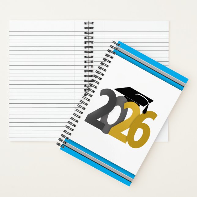 Gold and Silver Class of 2026 Graduation Notebook (Inside)