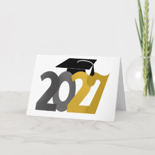 Gold and Silver Class of 2027 Graduation Card