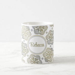 Gold and Silver Coffee Mug
