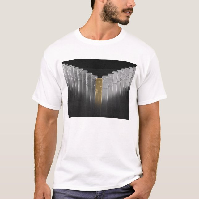 Gold and silver dominoes T-Shirt (Front)