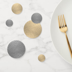 Gold and Silver Glitter Confetti