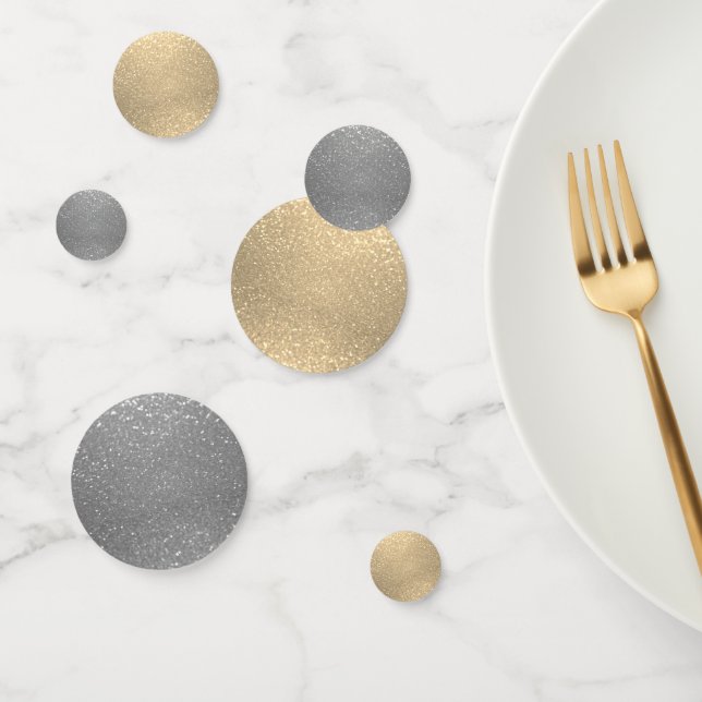 Gold and Silver Glitter Confetti (Group)