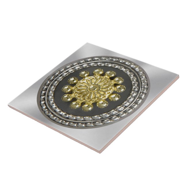 Gold and Silver Medallion Tile (Side)