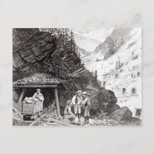 Gold and Silver Mining Postcard