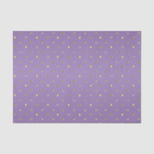 Gold and Silver Polka Dots on a Purple Background Tissue Paper