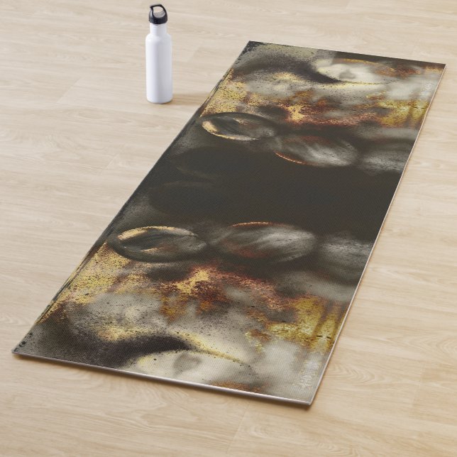 Gold and Silver Star Dust Effect Yoga Mat (In Situ)