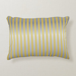 Gold and Silver (Stripes) Decorative Cushion