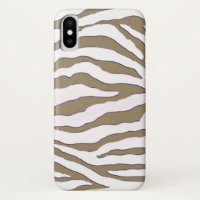 Gold and Silver Zebra Stripe iPhone Case