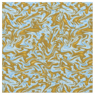 Gold And Teal Abstract Art, Fabric