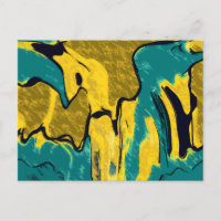 Gold and Teal Abstract