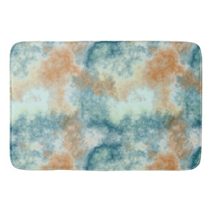 Gold and Teal Bath Mat