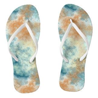 Gold and Teal Jandals