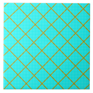 Gold and Turquoise Tile