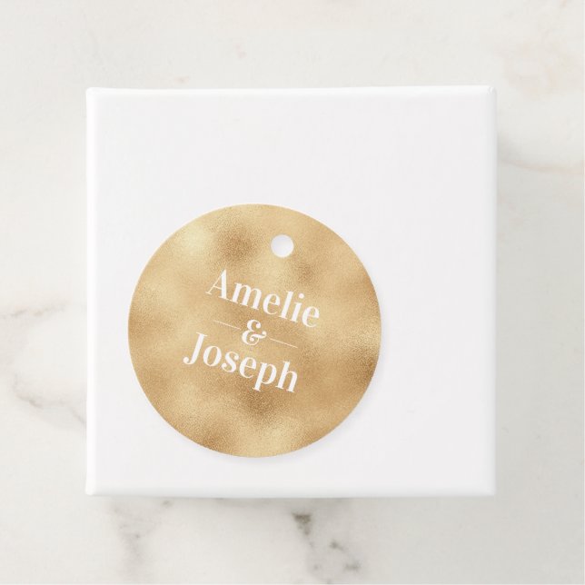 Gold and Turquoise Wedding favour tags (In Situ)