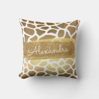 Gold and White Animal Print with Gold Glitter