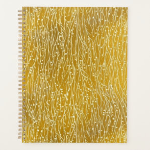 Gold and White Branches Chiyogami Planner