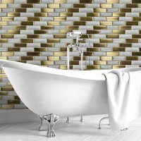 Gold and White Brick