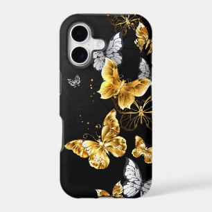 Gold and white butterflies