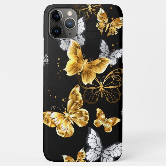 Gold and white butterflies Case-Mate iPhone case (Back)