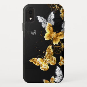 Gold and white butterflies Case-Mate iPhone case