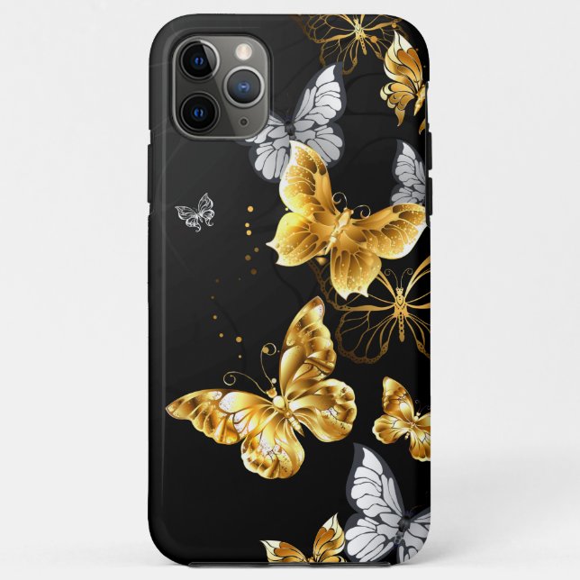 Gold and white butterflies Case-Mate iPhone case (Back)