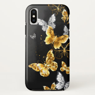 Gold and white butterflies Case-Mate iPhone case