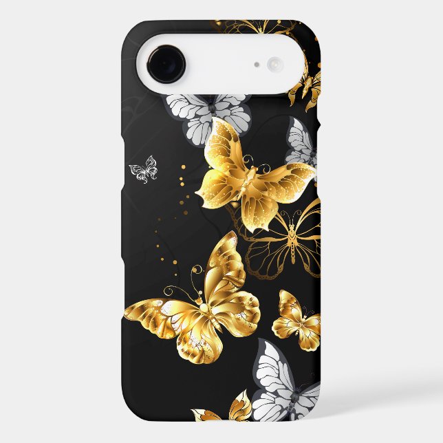 Gold and white butterflies Case-Mate iPhone case (Back)