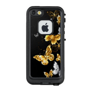 Gold and white butterflies LifeProof FRÄ’ iPhone SE/5/5s case